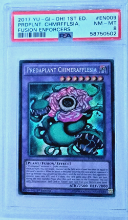 Yugioh PSA 8 NM-MT 2017 Predaplant Chimerafflesia FUEN-EN034 1st Edition Secret - Image 1
