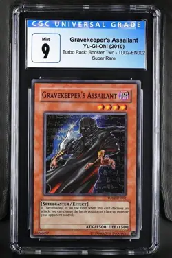 Yugioh CGC 9 Mint 2010 Gravekeeper's Assailant TU02-EN002 Super Rare - Image 1