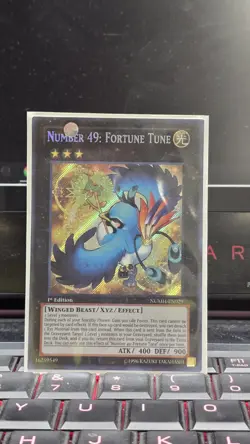 Yugioh Number 49: Fortune Tune NUMH-EN029 Secret Rare 1st Ed LP - Image 1