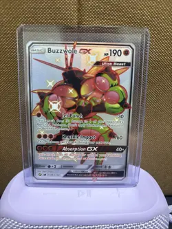 Pokemon Card - Buzzwole GX (Secret) Hidden Fates SV68/SV94 Shiny Full Art - Image 1