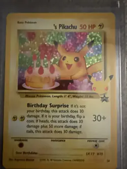 Pokemon Pikachu TCG Birthday Celebrations Holo Rare Card #24 - Image 1