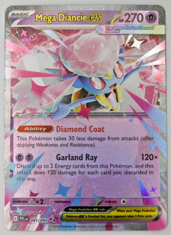 2025 Pokemon MEGA Evolution Phantasmal Flames MEGA DIANCIE ex card no. 41/94 NM - Image 1