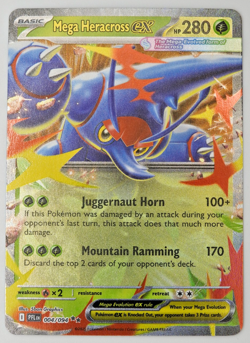 2025 Pokemon MEGA Evolution Phantasmal Flames MEGA HERACROSS ex card no. 4/94 NM - Image 1