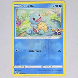 Squirtle 015/078 Pokemon GO Reverse Holo Common Pokemon Card TCG English LP - Image 1