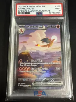 Pokemon TCG Charizard EX Scarlet & Violet 151 Card 199/165 PSA 9 - Image 1