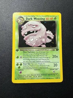 Dark Weezing 14/82 Holo 1st Edition 1999-2000 Team Rocket Pokemon Card TCG NM - Image 1