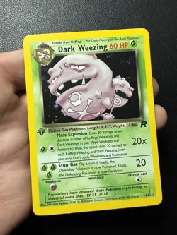 Dark Weezing 14/82 Holo 1st Edition 1999-2000 Team Rocket Pokemon Card TCG NM - Image 2