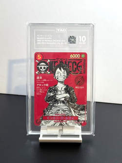 TAG GEM MINT 10 Monkey D. Luffy SR Promo 2025 ST21-014 One Piece Japanese Card-4 - Image 1