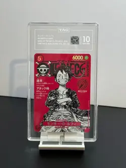 TAG GEM MINT 10 Monkey D. Luffy SR Promo 2025 ST21-014 One Piece Japanese Card-4 - Image 1