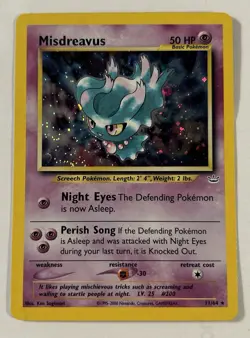 Misdreavus Holo 11/64 Neo Revelation - Pokemon Card LP/MP - Image 1