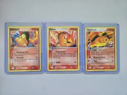 3 Card Lot Cyndaquil Quilava Typhlosion Unseen Forces 2005 Regular - Image 1