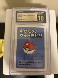 CGC 10 Pristine Poke Ball Old Maid 2019 Japanese Pokemon Card - Image 1