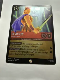 Hercules - Mighty Leader 118/204 Whispers in the Well Cold Foil Lorcana Card NM - Image 3