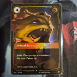Riftbound Gnar Card Primal strength Origins 154/298 League Of Legends English - Image 1