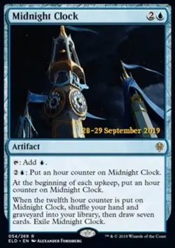 Light Play, English MTG Foil Midnight Clock - Foil Prerelease Promo Throne of El - Image 1