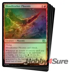 Foil Bloodfeather Phoenix X4 M/NM Magic: The Gathering MTG March Of The Machine - Image 1