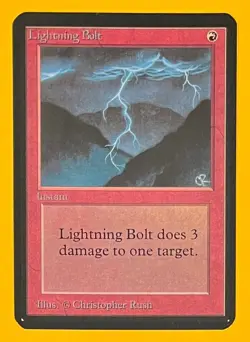 MTG LIGHTNING BOLT Alpha (OldManMTG 012-021) - Image 1