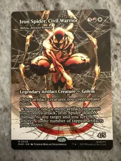 Spider-Man Magic The Gathering Eternal-Legal Borderless Iron Spider Mythic! - Image 1