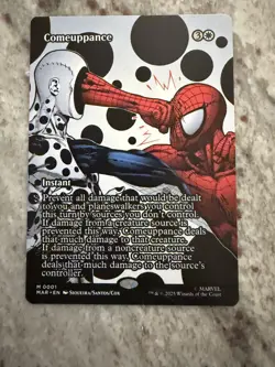 Spider-Man MTG Magic The Gathering Marvel Eternal-Legal Borderless Comeuppance - Image 1