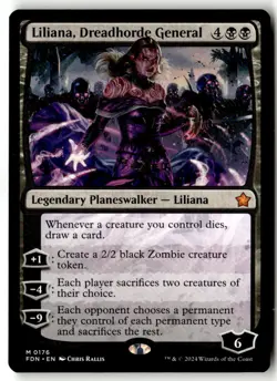 MTG - Liliana, Dreadhorde General 176 Regular NM Foundations - Image 1