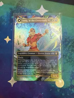 MTG: Aang, At The Crossroads Borderless Foil NM Avatar The Last Airbender - Image 1