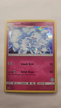 Pokemon - Alolan Ninetales Holo Rare - SM128 - Sun & Moon: Black Star Promo NM - Image 1