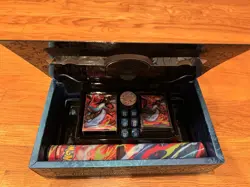 Opened Pokemon Mega Charizard X UPC Box (sleeves, mat, deckbox, coin) No Packs - Image 1