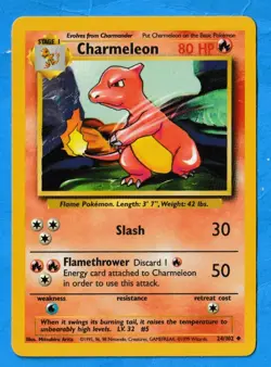 1999 Pokemon Base Set Charmeleon 24/102 NM-MT Condition - Image 2