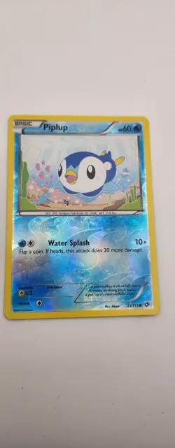 2013 Pokemon Legendary Treasures - Piplup 33/113 Reverse Holo - Image 2