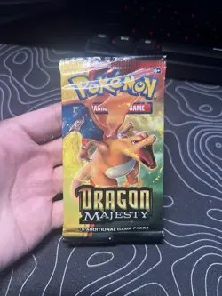 Pokemon TCG Dragon Majesty Booster Pack Charizard Art New Sealed 2018 - Image 1