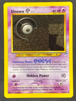 Pokemon Unown C 57/105 N4 Neo Destiny Unlimited LP/NM - Image 1