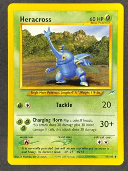 Pokemon Heracross 41/105 N4 Neo Destiny Unlimited LP/NM - Image 1