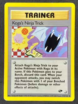 Pokemon Koga's Ninja Trick 115/132 G2 Gym Challenge Unlimited LP - Image 1