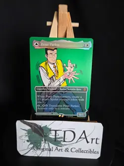 PETER PARKER ~ NM ~ MTG Magic- 0232 SPM Marvel Spider-Man BORDERLESS FOIL - Image 1