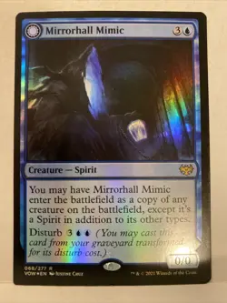 MTG Mirrorhall Mimic Ghastly Mimicry Innistrad: Crimson Vow 068/277 Foil NM - Image 1