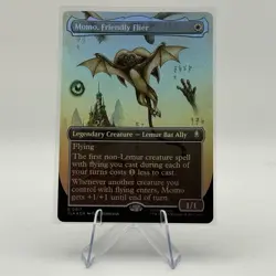 MTG Avatar - Momo, Friendly Flier (Borderless) [FOIL] - TLA - NM - Image 1