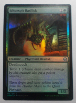 Ichorspit Basilisk x1 Foil MTG All Will Be One Green Common Creature - Image 1