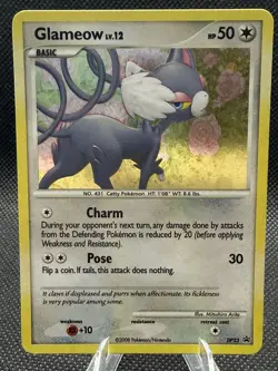 Glameow DP23 Pokemon Diamond and Pearl Black star Promos Holo NM - Image 1
