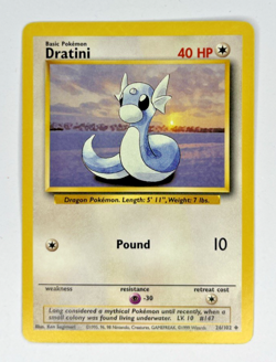 DRATINI - 26/102 Base Set Unlimited LP/NM - Regular Common - Pokemon TCG Card - Image 1
