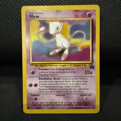 Mew # 8 - Black Star Promo - Pokemon Card - WOTC Vintage LP - Image 1