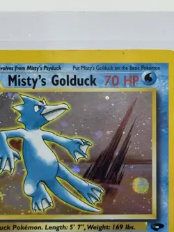Pokemon Holo Gym Challenge 12/132 Misty's Golduck - some edge wear front/back - Image 2