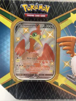 RARE - Pokemon TCG - Shining Fates CRAMORANT V TIN - Brand New SEALED FAST SHIP 820650829505 - Image 2