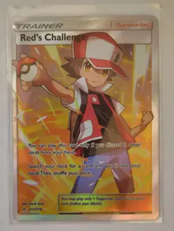 Red's Challenge (Full Art) 213/214 Sm-Unbroken Bonds Holo Pokemon - Image 1
