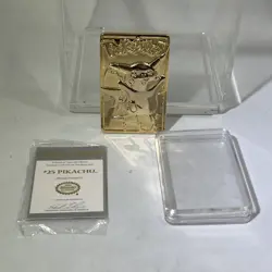 1999 Pokemon 23K Gold Plated Pikachu Card Burger King W/Original Case W/Cert #ML - Image 1