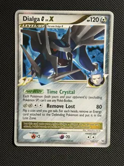 Pokemon TCG Dialga G LV. X 122/127 Platinum Holo Rare Card 2009 Diamond Pearl - Image 1