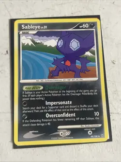 Sableye Lv.31 48/100 Non-Holo Diamond & Pearl: Stormfront Pokemon TCG - - Image 1