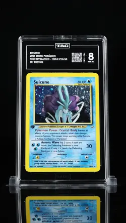 2001 POKEMON NEO REVELATION 1ST EDITION #14 SUICUNE HOLO - TAG 8 - Image 1