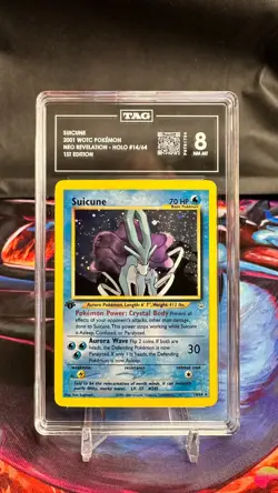 2001 POKEMON NEO REVELATION 1ST EDITION #14 SUICUNE HOLO - TAG 8 - Image 3