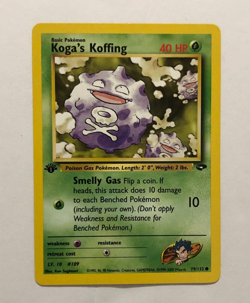 Pokemon Card 1st Edition Gym Challenge Koga's Koffing 79/132 Near Mint - Image 1