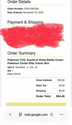 Pokemon Center TCG Stellar Crown Elite Trainer Box ETB - New *PRESALE* - Image 1